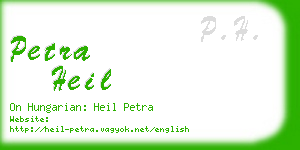 petra heil business card